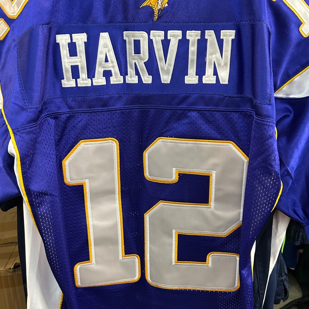 Reebok Purple and White NFL Jersey